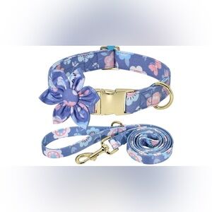 Cute Girl Dog Collar and Leash Set for Female Dogs nip